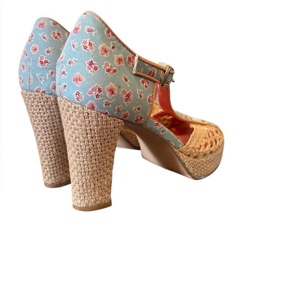 Kenzie Lyric Floral T-Strap Platform Heel - Picture 6 of 9